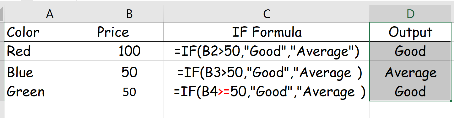 excel help if then formula