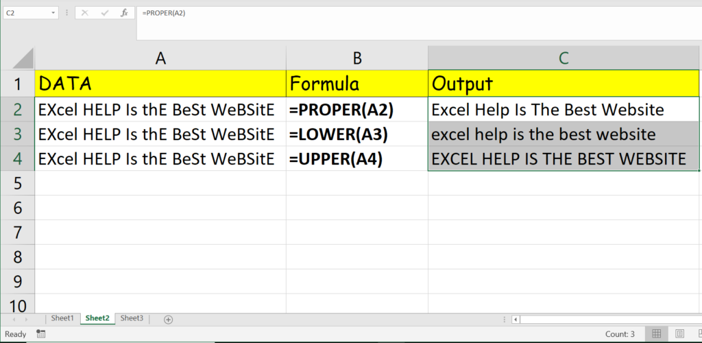  Convert Text To Lowercase Propercase Uppercase Excel Help