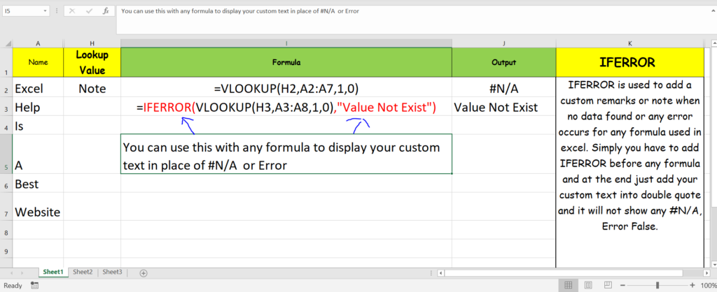 Iferror excel как пользоваться vba