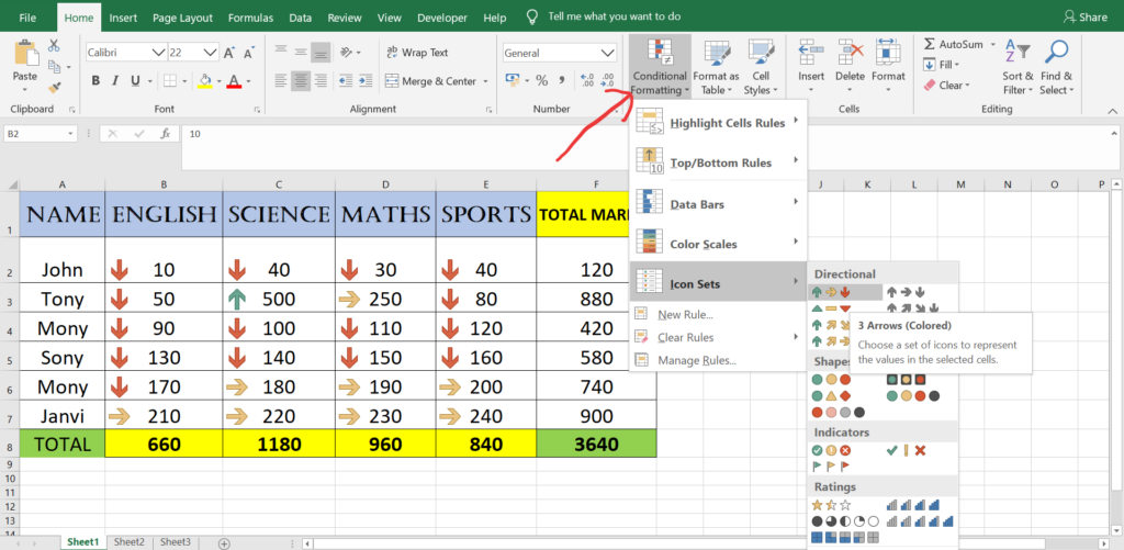 Icon Sets In Conditional Formatting Excel Help 3630