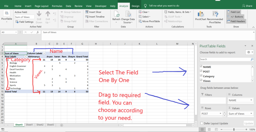 how to use excel