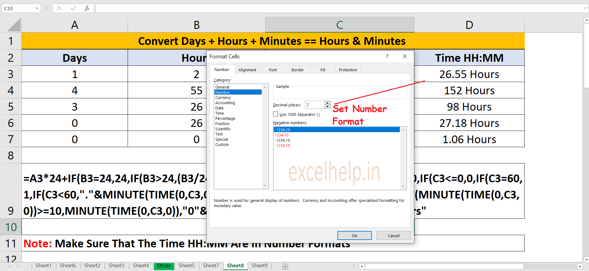 Convert Days Hours Minutes Into Time ExcelHelp