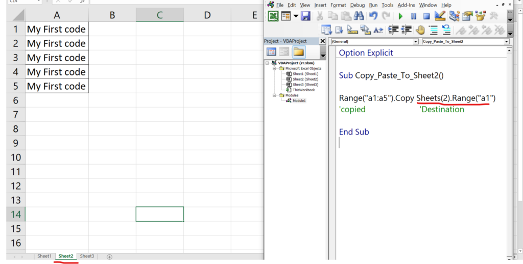 Copy & Paste to Sheet 2