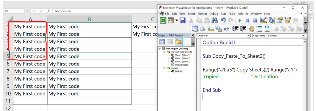 Copy & Paste to Sheet 2