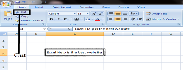 how-to-use-cut-command-in-excel