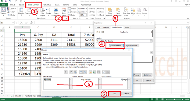 Header And Footer Bottom Set In Excel Excel Help 9879