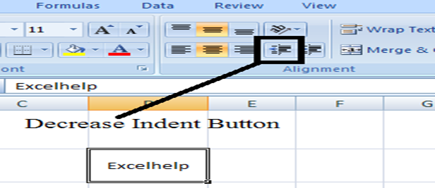 how many spaces is increase indent excel