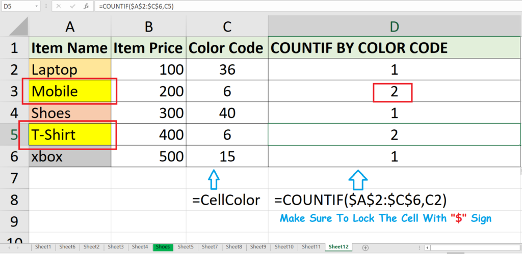 COUNTIF By Cell Background Color In Excel - Excel-Help