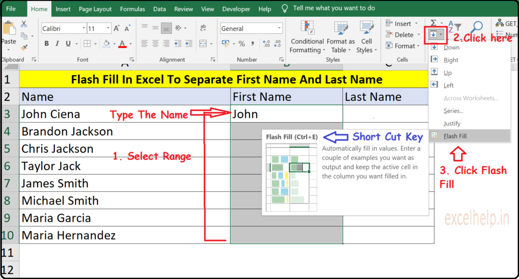 Separate First And Last Names Excel Amp Google Sheets Automate Excel Riset