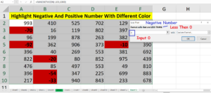 Conditional Highlight Negative And Positive Cell In Excel - Excel-Help