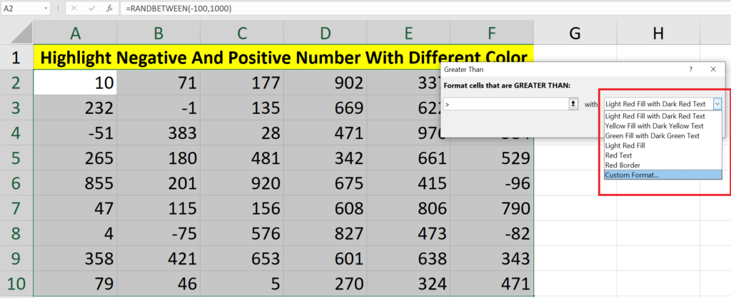 conditional-highlight-negative-and-positive-cell-in-excel-excel-help