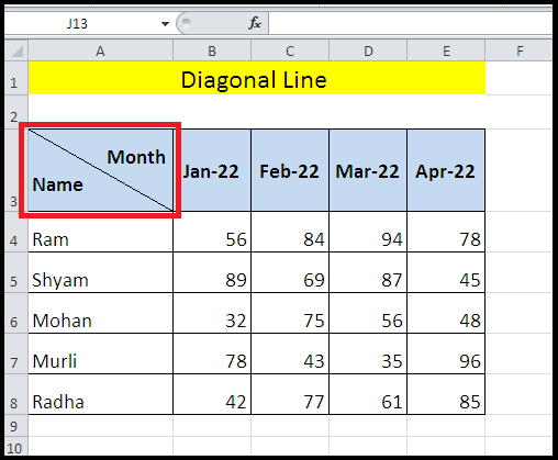 Create Diagonal Line In Cell Excel Help 